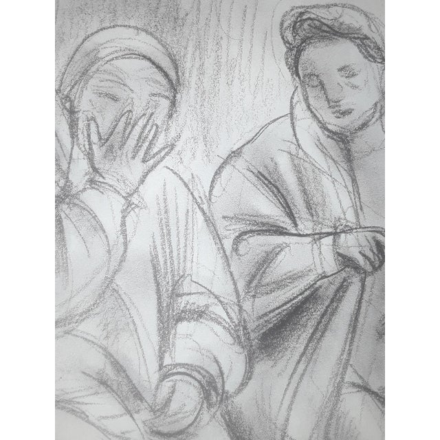 Contemporary Veronika Issaeva-Agenos, Hammam with Nude, 2015, Pencil Drawing For Sale - Image 3 of 6