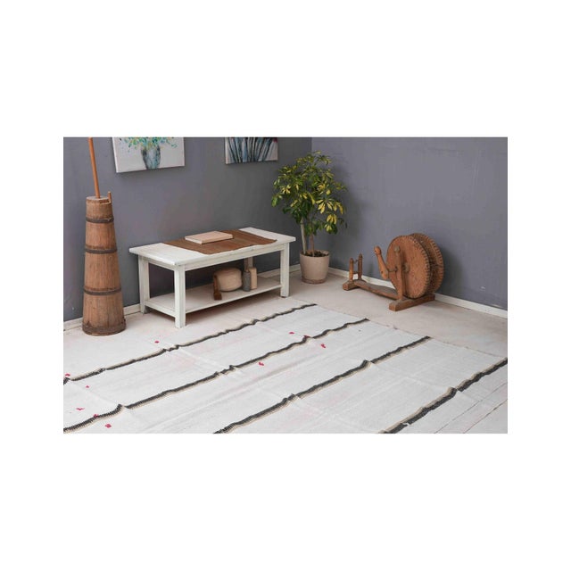 1950s Decorative Vintage Turkish Hemp Rug - 7`1" X 9`2" For Sale - Image 5 of 6