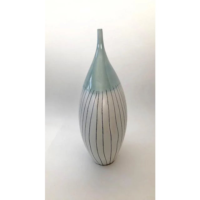 Beige Large Minimalistic Style Ceramic Vase, 1960s For Sale - Image 8 of 11