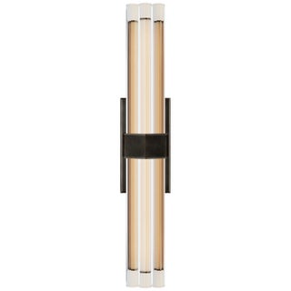 Lauren Rottet for Visual Comfort Signature Fascio 24" Sconce in Bronze with Crystal For Sale