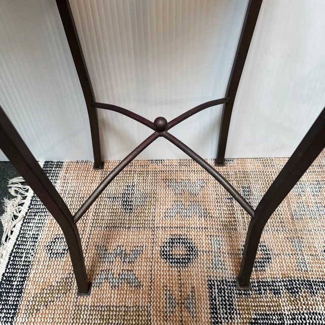 Late 20th Century Contemporary Burnished Steel Side Table For Sale - Image 5 of 11