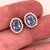 Traditional Diamond Sapphire Earrings 14k Gold 3.24 TCW Certified For Sale - Image 3 of 18
