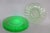 Early 20th Century Anchor Hocking Uranium Depression Glass Plates Block Optic Green - 6pc For Sale - Image 13 of 13