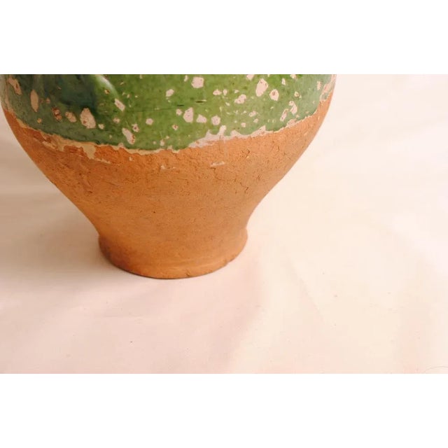 Antique French Green Enamelled Confit Pot, 1890s For Sale - Image 9 of 11