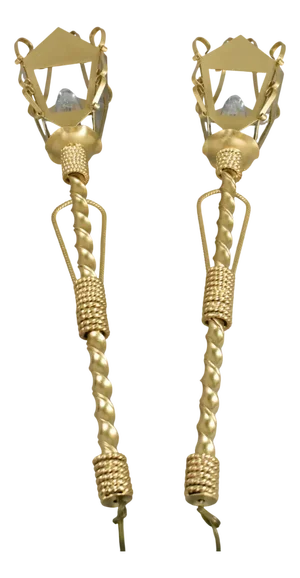 Large French Wall Sconces, 1950s, Set of 2