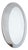 Large Oval Steel Wall Mirror, 1970 For Sale