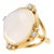 Syna Moon Quartz Yellow Gold Ring with Champagne Diamonds For Sale