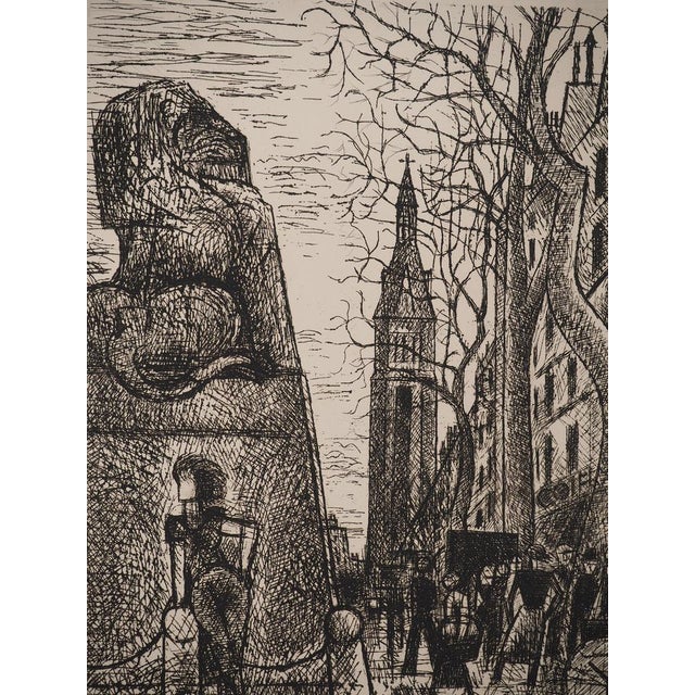 Marcel GROMAIRE (1892-1971) The Glory of Paris: Montrouge District, 1937 Original etching Signed in the plate Limited to...