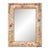 Contemporary Unicorn and Floral Fabric Wrapped Wall Mirror For Sale