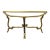Vintage Hollywood Regency Mastercraft Style Brass Glass Console Sofa Hall Table For Sale