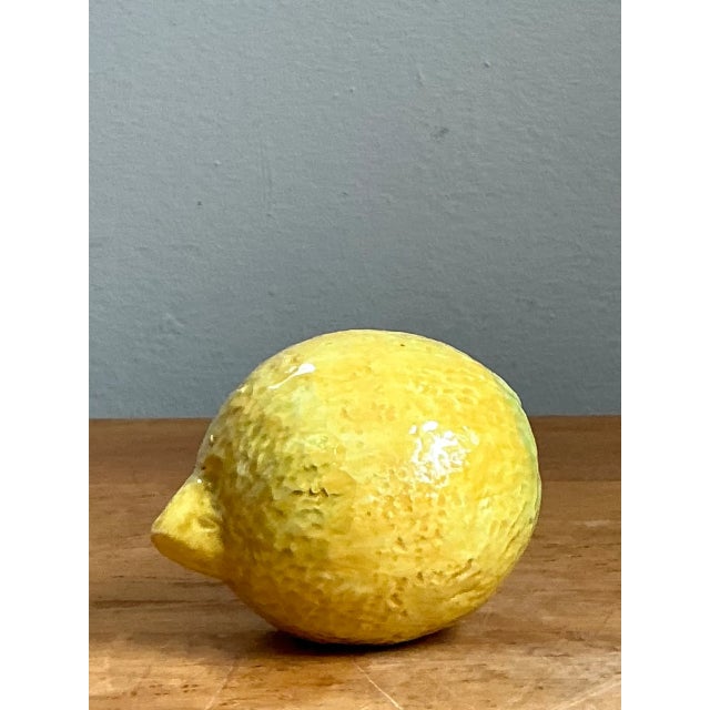 Late 20th Century Vintage Italian Yellow Ceramic Lemon For Sale - Image 5 of 12