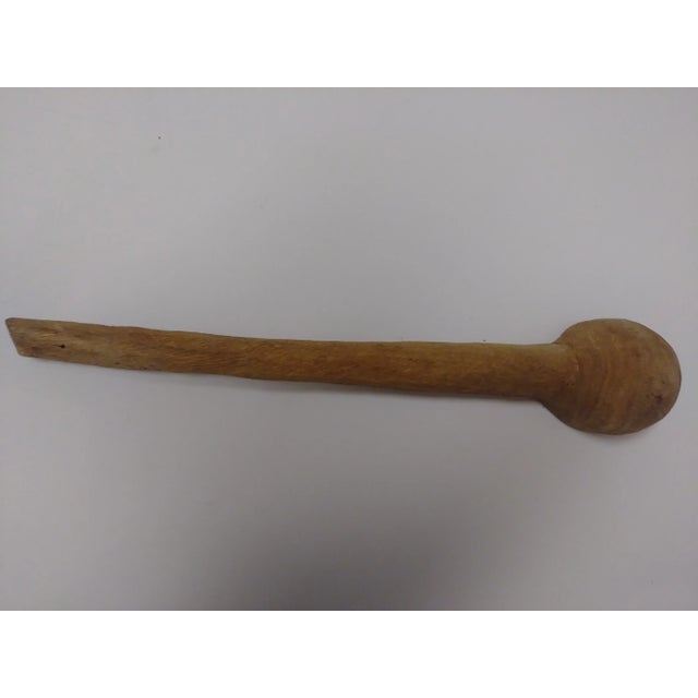 Primitive Hand Carved Wooden Spoon For Sale - Image 6 of 10