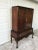 Vintage Mahogany Display Cabinet | Queen Anne Style Cabinet | Mirrored Interior For Sale - Image 4 of 8