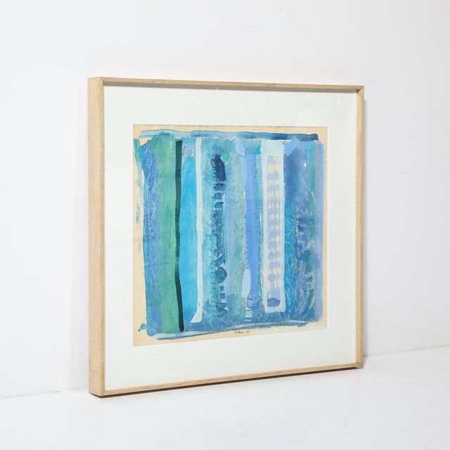 This ethereal and beautifully colored Mid-Century Modernist Watercolor & Gouache Painting by Robert Natkin originates from...