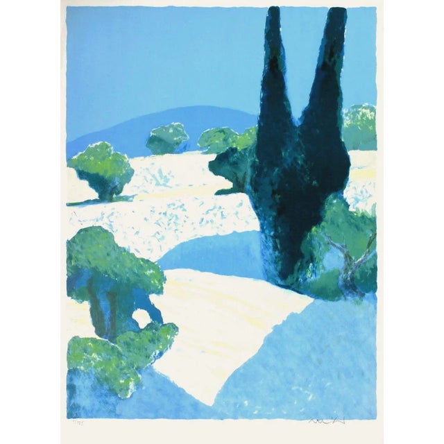1985 Roger Muhl Le Cyprès Lithograph For Sale