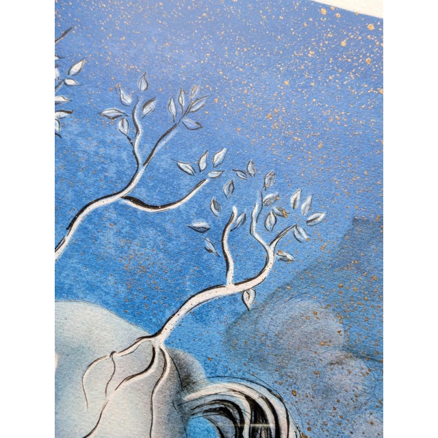 Salvador Dali, The Unicorn, Cheval Allegre, Original Color Lithograph with Gold Spots in Relief, 1970s For Sale - Image 6 of 15