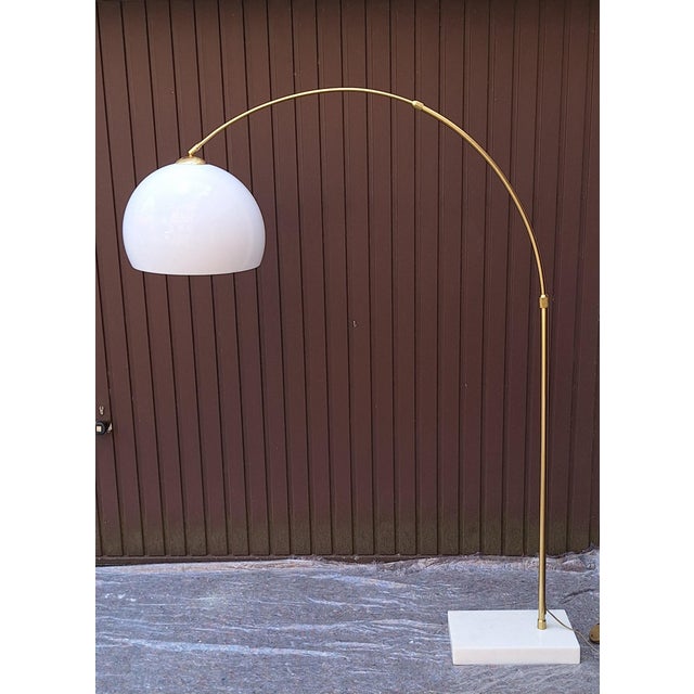 Goldenrod Vintage Arc Floor Lamp, 1990s For Sale - Image 8 of 13