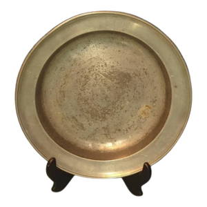 Antique Pewter Charger Plate (C. 1780–1840)