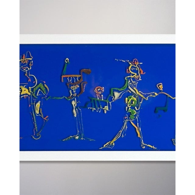 Surrealism Lassiter 1971 Outsider Painting on Lucite 37 X 10 For Sale - Image 3 of 6