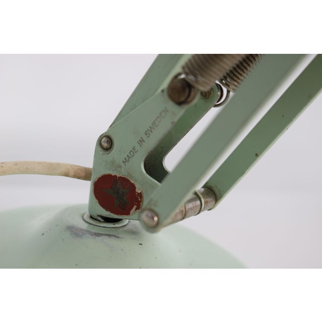 Mid-Century Spring-Balanced Adjustable Desk Lamp from Ledu, Sweden, 1950s For Sale - Image 6 of 18