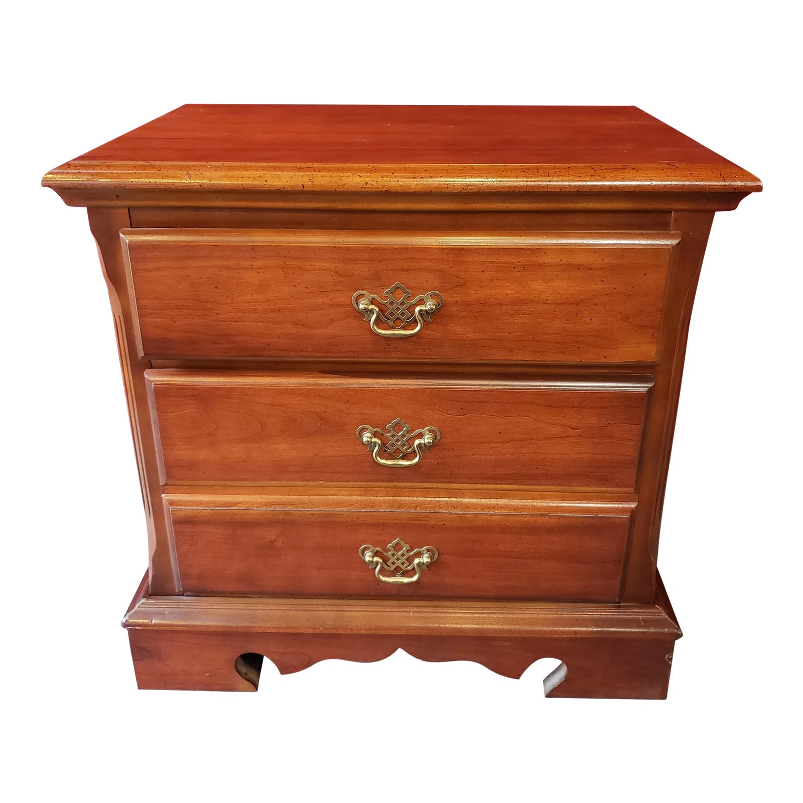Late 20th Century Wooden 2 Drawer Bassett Nightstand Chairish