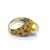 Baroque Bochic “Orient” Vintage Ruby, South Sea Pearl & Sapphire Ring Set 18K Gold & Silver For Sale - Image 3 of 9