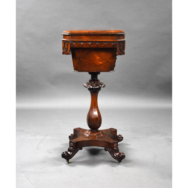 Early 19th Century 19th Century William IV English Rosewood Tea Poy For Sale - Image 5 of 16