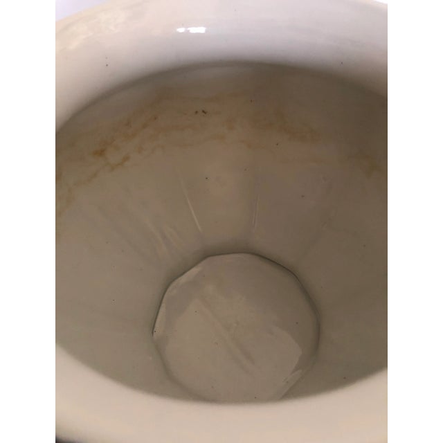 Large Cobalt Flow Blue Iris Jardiniere Planter Cachepot With Gilt Accents For Sale - Image 10 of 13