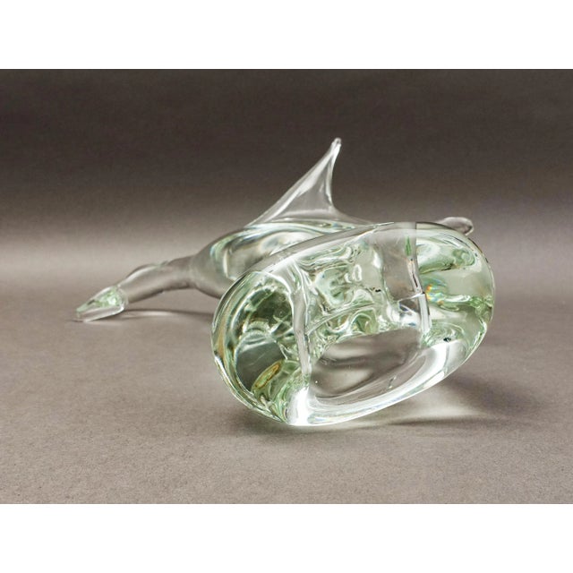 Transparent Vintage Licio Zanetti Italy Hand Blown Murano Art Glass Goose Duck Bird Sculpture For Sale - Image 8 of 13