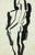 Untitled is a modern artwork realized by Remo Brindisi in 1970s Black and white china ink drawing. Hand signed on the...