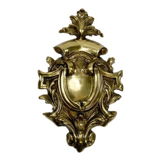 Vintage Cast Brass Door Knocker For Sale