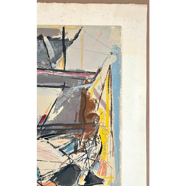Max Weber, American Modernist Cubist Lithograph Screenprint "Reclining Woman" Max Weber, 1956 For Sale - Image 10 of 13