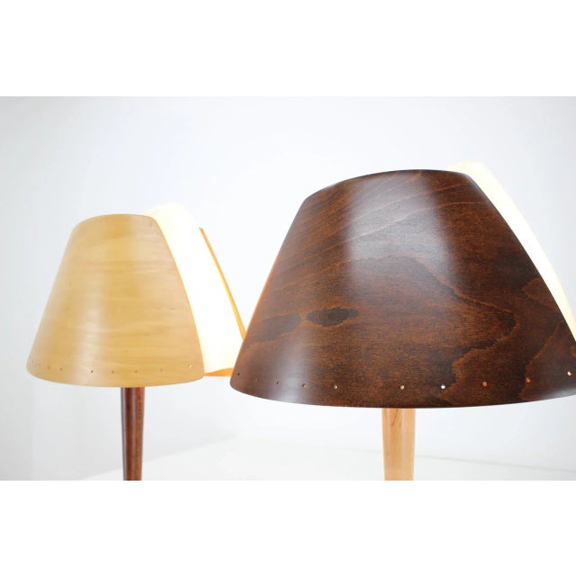 Mid-Century Modern Mid-Century French Wooden Table Lamps from Lucid, 1970s, Set of 2 For Sale - Image 3 of 8
