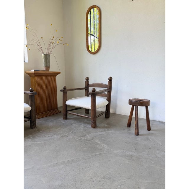 Oak Tripod Shepherds Stool, 1960s For Sale - Image 3 of 14