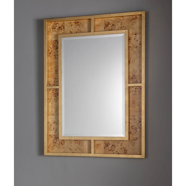 Port 68 Bedford Gold Monarch Burl Mirror For Sale - Image 4 of 7