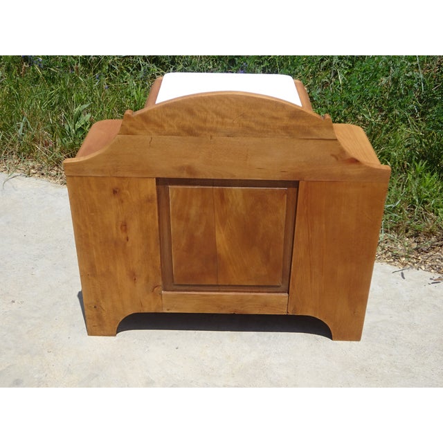 Large Art Deco Bedside Table in Light Wood, 1930s For Sale - Image 17 of 18