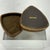 Chestnut 1920's Vintage Heart Shaped Italian Leather Box For Sale - Image 8 of 10
