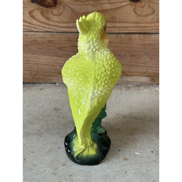 Coastal Vintage Coastal Tropical Cockatoo California Pottery Figurine For Sale - Image 3 of 10