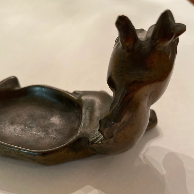 Vintage K&O Co. Bronze Horse Ashtray For Sale - Image 9 of 12
