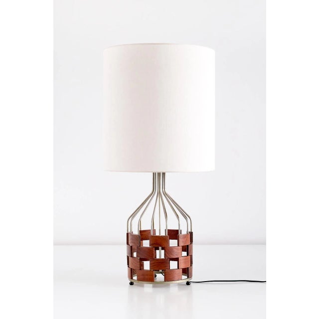 This generously sized table lamp was designed by Maurizio Tempestini and manufactured by the Florentine Casey Fantin...