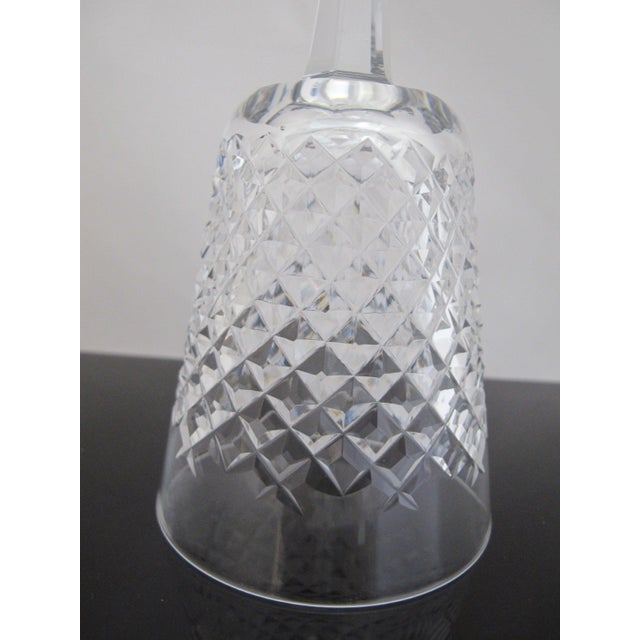 Waterford Cut Diamond Crystal Alana Water Goblet 6 7/8" Glass Pair For Sale In Portland, OR - Image 6 of 8