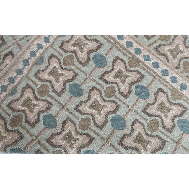 Modern Oversized Flat-Weave Wool Rug with Geometric Lattice by Doris Leslie Blau For Sale - Image 9 of 9