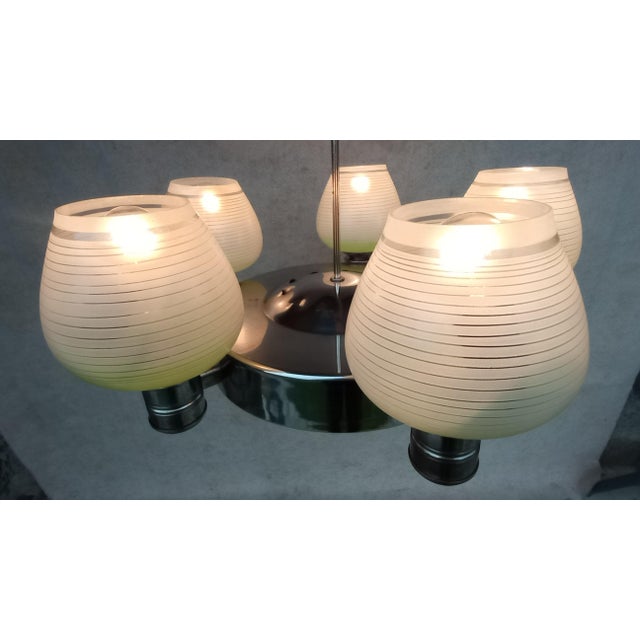 Bauhaus Bauhaus Style Chandelier, 1950s For Sale - Image 3 of 18