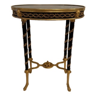 19th Century Bronze Mounted Gueridon Table With Marble Top For Sale