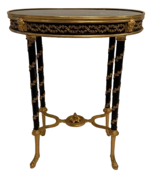 19th Century Bronze Mounted Gueridon Table With Marble Top