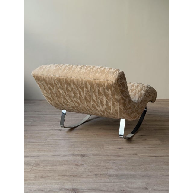 Adrian Pearsall for Craft Associates Model 1264 Rocking Chaise in Cut Mohair For Sale - Image 12 of 12