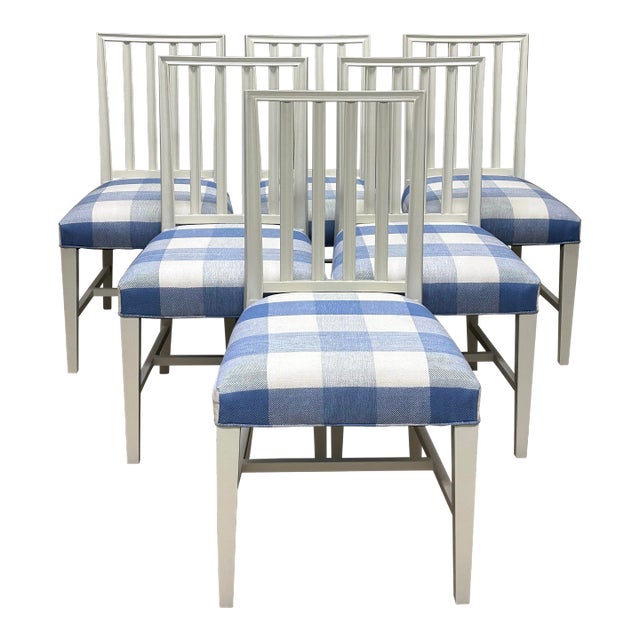 Jonathan Charles Umbra Swedish Dining Chairs, Set of 6 For Sale