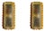 Vintage Diamond-Cut Crystal and Gilt Bronze Sconces from Glashütte Limburg, 1950, Set of 2 For Sale