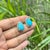 8.88ct Sleeping Beauty Turquoise Solitaire Halo Diamond 14k Gold Earrings- A Pair For Sale In New York - Image 6 of 15