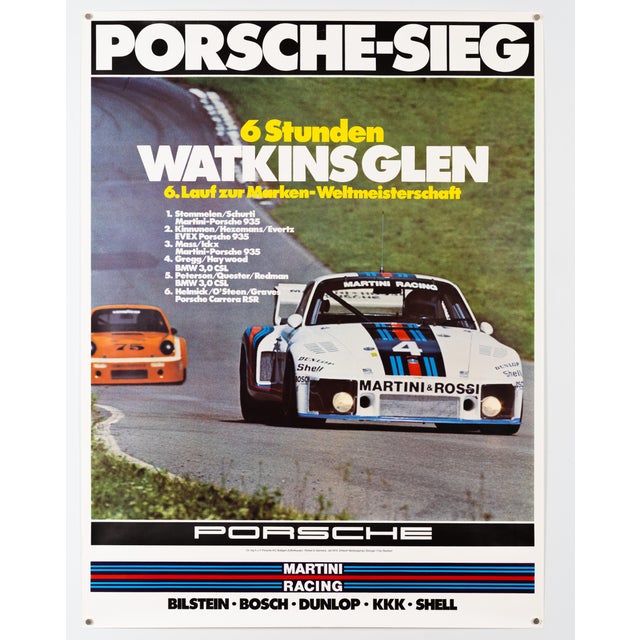 Victory at Watkins Glen 6 Hours Porsche Poster by Erich Strenger, 1976 For Sale - Image 3 of 9